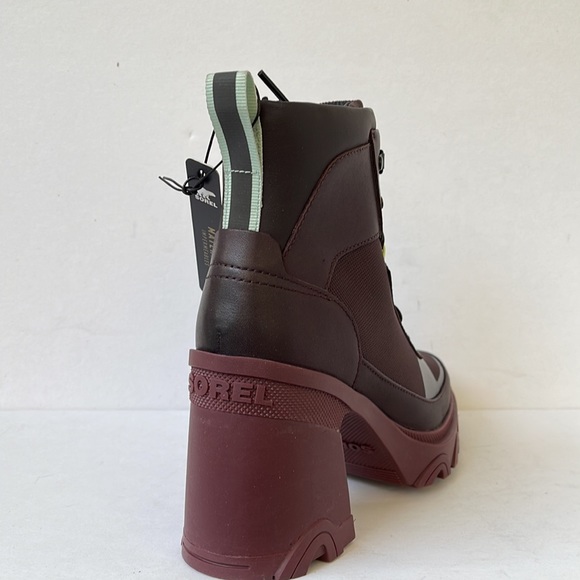 SOREL  Brex Heel Lace Waterproof Boot in New Cinder Sea Sprite - Picture 6 of 8